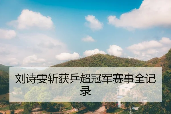 刘诗雯斩获乒超冠军赛事全记录